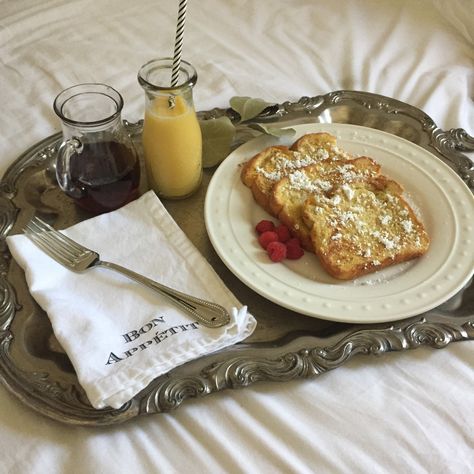 Simple breakfast in bed. antique silver tray. Breakfast In Bed Tray Aesthetic, Silver Breakfast Tray, Food Tray Aesthetic, Breakfast Tray Aesthetic, Bed Tray Aesthetic, Old Money Breakfast, Princess And The Pauper Aesthetic, Breakfast In Bed Aesthetic, Pauper Aesthetic