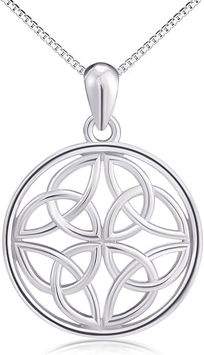 Celtic Knot Pendant, Vintage Pendant Necklace, Celtic Pendant, Faith Jewelry, Irish Jewelry, Round Pendant Necklace, Irish Celtic, Sterling Jewelry, Celtic Jewelry