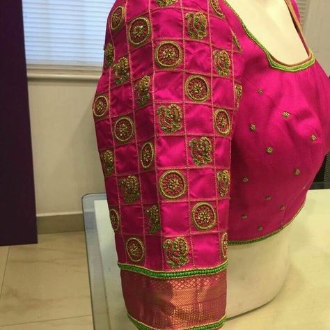 Embroidery Designs Indian, Pink Blouse Designs, Blue Blouse Designs, Silk Saree Blouse Designs Patterns, Cutwork Blouse Designs, New Blouse Designs, Sari Blouse Designs, Blouse Designs Indian, Ladies Blouse Designs