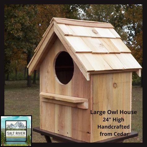 Owl Nesting Boxes, Owl Birdhouse, Owl Nest Box, Martin Bird House, Martin Bird, Owl Nest, Shingled Roof, Large Bird Houses, Shake Shingle