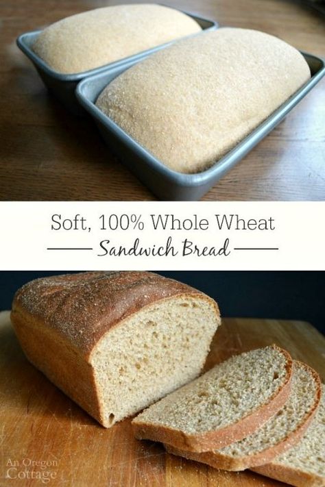 Easy, Soft 100% Whole Wheat Sandwich Bread Tutorial – An Oregon Cottage One Loaf Whole Wheat Bread Recipe, Easy Homemade Whole Wheat Bread, Homemade Whole Wheat Bread Recipes Easy, Quick Whole Wheat Bread, Homemade Wheat Sandwich Bread, Easy Homemade Wheat Bread, Penn Station Bread Recipe, Whole Wheat Quick Bread, Homemade Bread Recipes Easy Healthy