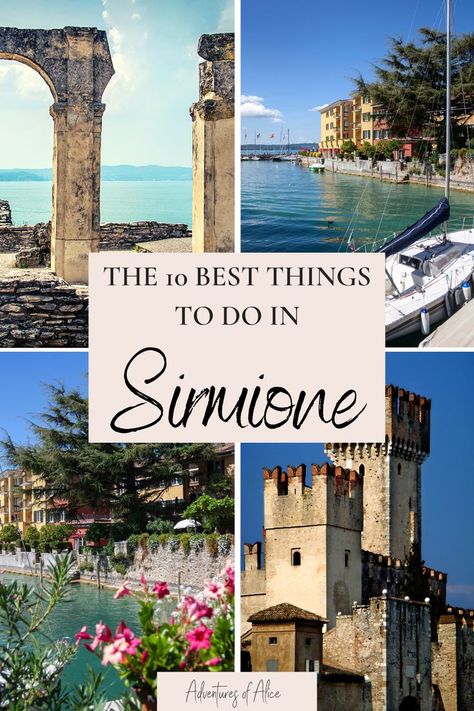 Sirmione Lake Garda, Sirmione Italy, Italy Culture, Italian Cities, Lake Garda Italy, Garda Italy, Italian Lakes, Europe Itineraries, Explore Italy