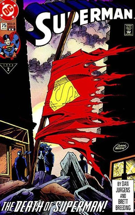 Superman #75 is listed (or ranked) 2 on the list The 99 Best Comic Book Covers of the '90s Doomsday Superman, Superman Doomsday, Superman Story, Superman Comic Books, Rare Comic Books, Kitty Pryde, Best Comic Books, Action Comics, Wally West