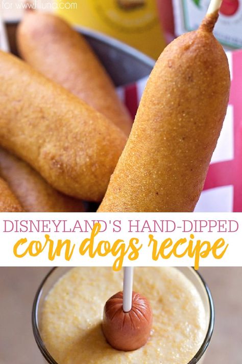 Corn Dog Recipes Homemade, Food You Can Eat With One Hand, Corn Dog Recipe, Homemade Corndogs, Corndog Recipe, Carnival Food, Corn Dog, Hot Dog Recipes, Corn Dogs