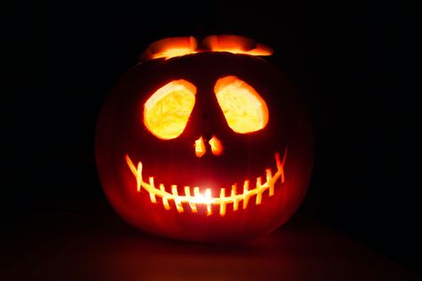 15 Jack-O-Lantern Ideas For Halloween Cute Jack O Lantern Faces, Heart Eyes Jack O Lantern, Silly Face Jack O Lantern, Jack O Lantern Eating Small Pumpkin, Jack O Lantern House Carving, Skeleton Jack-o-lantern, Scared Face, Something Scary, Skeleton Face