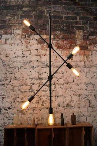 Moveable arm pendant light Exposed Conduit, Light Stairs, Stairs Lighting, Lamp Aesthetic, Drop Pendant Lights, Industrial Style Lamps, Hall Lighting, Retail Lighting, Filament Bulb Lighting