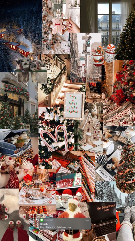 December Aesthetic Collage, Christmas Backrounds Collage, Christmas Aesthetic Collage, Christmas Collage Aesthetic, December Collage, Christmas Keyboard, Christmas Backrounds, Christmas Collages, Xmas Collage