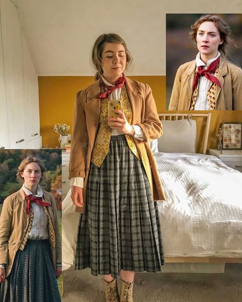 Daisy Edwins💛 on Instagram: “✨💫 JO MARCH inspired looks!! 💫✨ Little Women is my favourite classic novel and Greta’s film is for sure my fave film of 2019! 📚🖋🍂 I love &…” Little Women Dresses, Little Women Costumes, March Outfits, Little Women 2019, 2019 Outfits, Jo March, Costume Inspo, Movies Outfit, Little Women