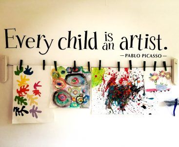 Every Child Is An Artist, Picasso Quote, Art Books For Kids, Kids Art Galleries, Art Display Kids, Childrens Artwork, Artist Wall, Happy Thanksgiving Quotes, Artist Quotes