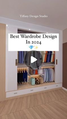 Tiffany design studio💎 on Instagram: "Do prefer typical closets? 💎✨🛌 • • • #tiffanydesignstudio #wardrobedesign #bedroomdesignideas #closetdesign" Studio Apartment Wardrobe, Smart Wardrobe Design, Smart Closet Ideas, Closet With Dressing Table, Studio Apartment Closet, Closet Dressing Table, Wardrobe Design With Dressing Table, Dressing Table For Bedroom, Bookshelf Designs