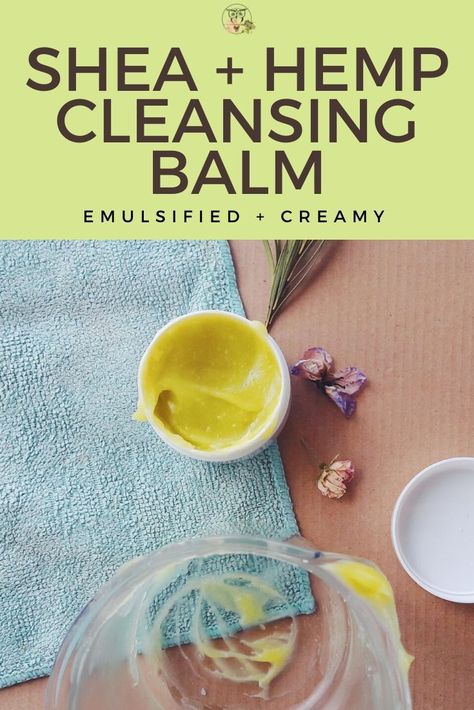 Looking for a nourishing cleanser that won't dry your skin but gently cleanses it and moisturizes it instead? This is an easy DIY project that your skin will love; shea butter will nourish it, hemp seed oil provides amazing additional benefits, and a combo of an emulsifier and solubilizer leave the skin smooth, soft, and free of any grease! #diyskincare #diycleanser #hempskincare Medical Garden, Diy Cleanser, Spa Recipes, Strictly Business, Natural Beauty Recipes, Diy Kosmetik, Natural Beauty Diy, Diy Skin Care Recipes, Diy Facial