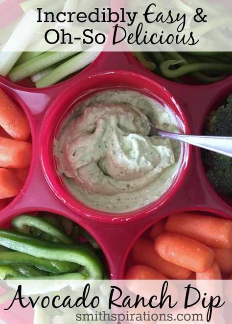 Incredibly Easy and Oh-So Delicious Avocado Ranch Dip Avocado Ranch Dip Recipe, Avocado Ranch Dip, Diy Condiments, Avocado Dip Recipe, Healthy Dip Recipes, Savory Dips, Ranch Dip Recipe, Raw Veggies, Homemade Dips