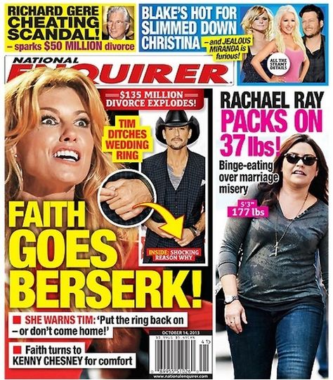 Faith Hill-Tim McGraw Divorce Rumors Resurface: The Ring is (Reportedly) Off! National Enquirer, Faith Hill, Richard Gere, Tim Mcgraw, Ipad Iphone, Tv Entertainment, Real Life Stories, How To Slim Down, Digital Magazine