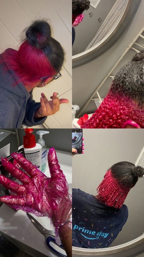 Pink Sunk Strip Hair, Snuck Strips Hair, Pink Strips In Hair, Stunk Strip Hairstyles, Pink And Ginger Hair, Skunk Strip, Adore Hair Dye, Colors To Dye Your Hair, Underneath Hair Color Ideas