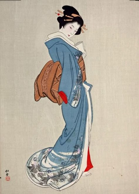 Japanese Paintings, Geisha Art, Japanese Art Prints, Japanese Illustration, Traditional Japanese Art, Japanese Tattoo Art, Japan Culture, Edo Period, Art Japonais