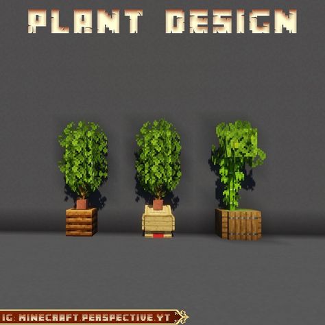 Minecraft Perspective on Instagram: “Three simple plant designs 🪴 Which one is your favorite? 🔥🙏🏽” Minecraft Plant Ideas, Plant Bedroom Ideas, Minecraft Plant Decor, Minecraft Room Ideas, Room Ideas Plants, Minecraft Plants, Plant Bedroom, Interior Minecraft, Interior Design Plants