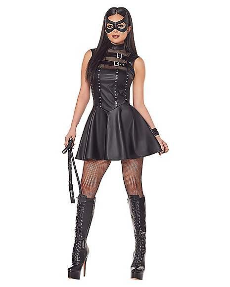 Adult Catwoman Dress Costume - DC Villains - Spirithalloween.com Poison Ivy Dress, Catwoman Costume, Woman Costumes, Black Faux Leather Dress, Poison Ivy Costumes, Catwoman Cosplay, Cat Women, Cat Woman, Dc Villains