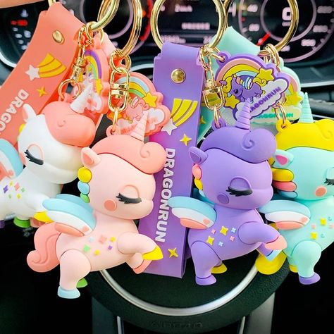 Smarter Shopping, Better Living! Aliexpress.com Unicorn Car, Cute Personality, Pretty Gift Wrapping Ideas, Car Key Chain, Unicorn Pendant, Keychain Charm, Reference Pictures, Key Bag, Super Moon