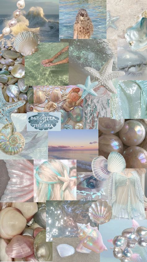 Mermaid Core Aesthetic Icons, Mermaidcore Color Palette, Ocean Theme Board, Mermaidcore Aesthetic Outfits, Ocean Mood Board, Ocean Core Aesthetic, Pastel Mermaid, No Ordinary Girl, Ocean Birthday Party