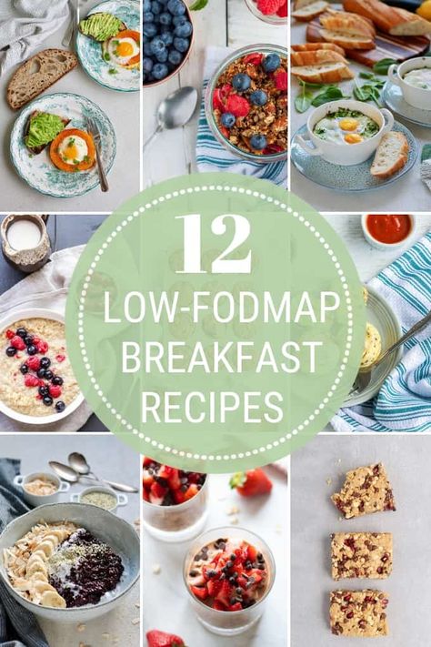 Figuring out what to eat for breakfast can be a pain if you suffer from IBS or are sensitive to FODMAPS. Here's a collection of 12 healthy, easy, and tasty Low FODMAP Breakfast Recipes to get your day started right with a happy tummy. #lowfodmap #breakfast #lowfodmaprecipes #lowfodmapbreakfast #vegetarian #ibsdiet #heynutritionlady Low Fodmap Breakfast Recipes, Fodmap Breakfast Recipes, Low Fodmap Breakfast, Fodmap Breakfast, Fodmap Snacks, Low Fodmap Diet Recipes, Ibs Diet, Fodmap Diet Recipes, Ibs Recipes