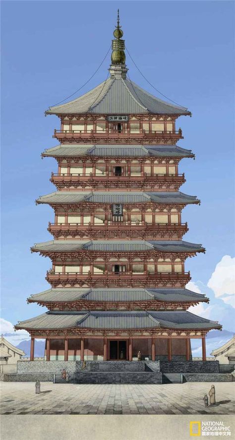 Unknown Chinese Architecture Traditional, Ancient Japanese Architecture, Ancient Chinese Architecture, China Architecture, Architect Drawing, Chinese House, Asian Architecture, Architecture Design Sketch, Ancient Buildings