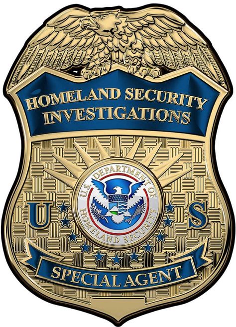 "Homeland Security Investigations Special Agent Badge All Metal Sign. 13 x 18\" (Blank No Number)   This custom metal shape is hand made in the USA using heavy gauge American steel and a process known as sublimation, where the image is baked into a powder coating for a durable and long lasting finish. This custom metal shape is drilled and riveted for easy hanging. We do not stock signs as that would be too costly to store, we begin the process of making your sign or clock after your order is confirmed!  Our sublimation process takes approximately 7 - 30 business days to complete." America Flag Wallpaper, Fire Badge, Law Enforcement Badges, Special Force Group, City Comic, Police Life, Special Agent, Police Patches, Police Badge