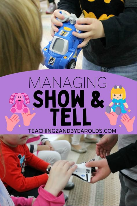 Preschool show and tell is a very important and exciting part of our routine, plus it's a great way to work on communication skills! Here are our favorite tips for teachers. #preschool #showandtell #sharing #classroom #teachers #teaching2and3yearolds Elementary Show, Show And Tell Ideas, Preschool Set Up, Public Speaking Activities, All About Me Crafts, Communication Activities, Preschool Circle Time, Time Planner, Wake Ideas