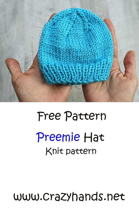 Knit Preemie Hat Pattern Baby Hats Knitting Free, Newborn Knit Hat, Baby Hat Knitting Patterns Free, Baby Hat Free Pattern, Knitted Baby Beanies, Preemie Hats, Beanie Knitting Patterns Free, Baby Cardigan Knitting Pattern Free, Knitting For Charity