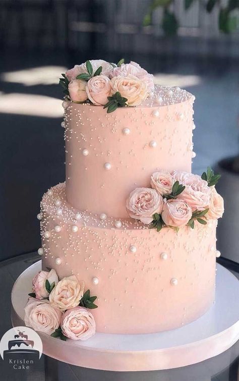 Quince Cake, Rose Gold Wedding Cakes, Wedding Cake Pearls, Quinceanera Cakes, Pink Wedding Cake, 18th Birthday Cake, Chocolate Wedding Cake, Wedding Cake Rustic, Engagement Cakes