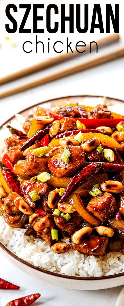 Szechuan Chicken - Carlsbad Cravings Quick Chicken Marinade, Szechuan Chicken, Carlsbad Cravings, Quick Chicken, Woks, Chicken Stir Fry, Best Chicken Recipes, Pinterest Blog, Asian Cooking