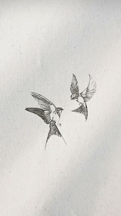 Men Sparrow Tattoo, Womens Swallow Tattoo, Swallowtail Bird Tattoo, 2 Robins Tattoo, Elegant Patchwork Tattoos, Dainty Swallow Tattoo, Robin Flying Tattoo, Birds On Shoulder Tattoo, 2 Bird Tattoo