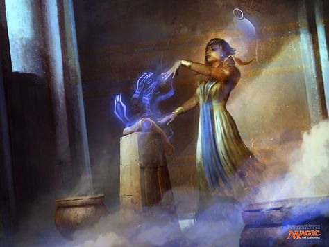 Scribe of the Mindful - Amonkhet MtG Art Egypt Concept Art, Mtg Art, Ancient Egypt Art, A Kind Of Magic, Egypt Art, Mystical Creatures, High Fantasy, Magic Art, Fantasy Artwork