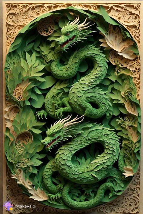 Dragon Mythology, Jade Dragon, Unique Perspective, World Of Art, Paper Sculpture, Dragon Art, Creative Words, Phone Themes, Art World