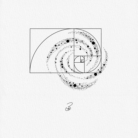 fibonacci and the galaxy. Fibonacci e a galaxia .  #tattoosforwomen #tattoo #galaxy #galaxytheme #fibonaccispiral #fibonacci #art #flashtattoo #drawing Fibonacci Galaxy Tattoo, Fibonacci Spiral Meaning, Fibonacci Galaxy, Fibonacci Sequence Tattoo, Fibonacci Tattoo Golden Ratio, Fibonacci Art Drawing, Spiral Galaxy Tattoo, Maths Tattoo, Fibonacci Tattoo Sacred Geometry