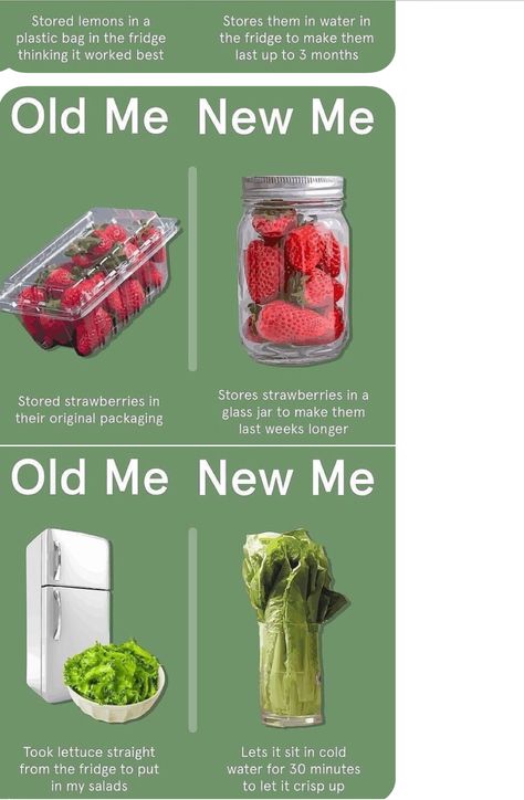 Keep Veggies Fresh In The Fridge, Storing Fruits And Vegetables In Fridge, Fruits And Vegetables Fridge, Old Me New Me, How To Keep Fruits And Veggies Fresh In Fridge, How To Keep Produce Fresh In Fridge, Kitchen Hacks Food, Healthy Fridge, Amazing Food Hacks