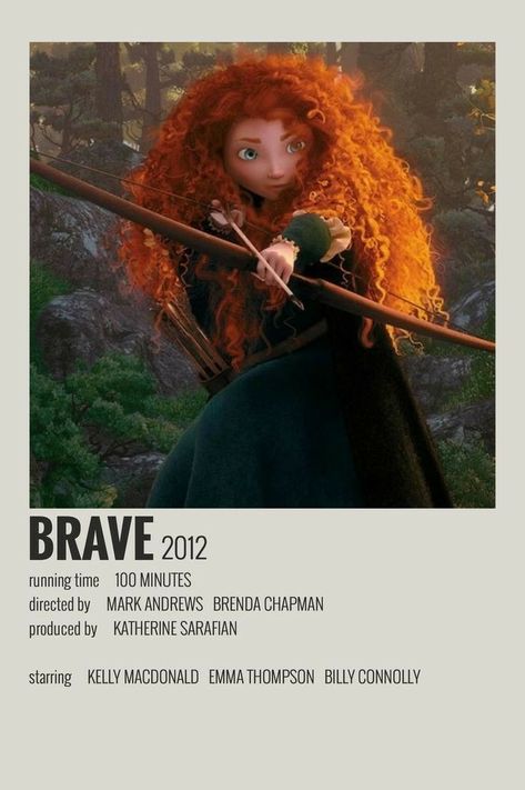 Rebelle Disney, Mark Andrews, Brave Movie, Brave 2012, Kelly Macdonald, Film Polaroid, Julie Walters, Good Animated Movies, Animated Movie Posters