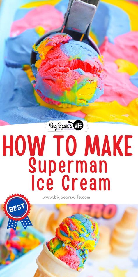 Superman Ice Cream, Rat Movie, Homemade Ice Cream Recipes Machine, Frozen Pops, Golden Box, Ice Cream Recipes Machine, Smoothie Popsicles, Easy Ice Cream Recipe, Paleo Foods