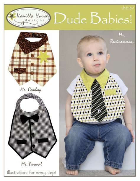 vhE189_cover_rgb Diy Quiet Book, Boys Sewing Patterns, Couture Bb, Boy Sewing, Baby Bibs Patterns, Baby Pattern, Boy Bib, Bib Pattern, Boys Pattern