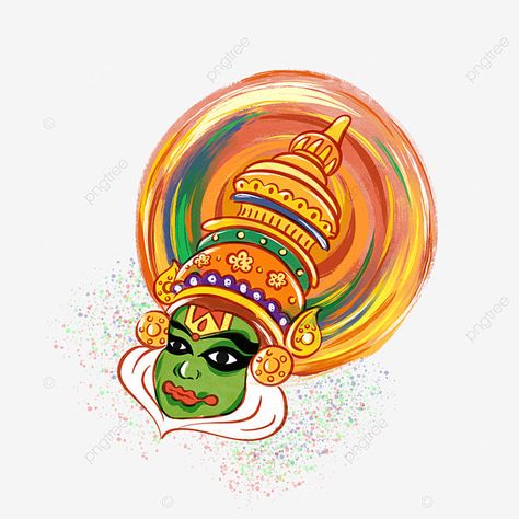 Theyyam Logo, Onam Drawing, Mask Png, Onam Festival, Festival Dance, Indian Horses, Mask Dance, Radha Painting, Happy Onam