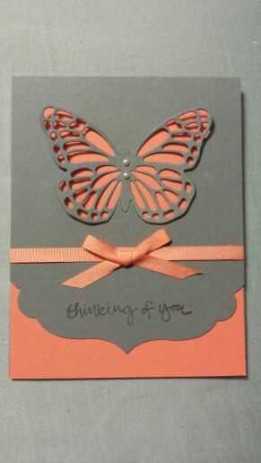 New idea to try Cricut Cards, Making Greeting Cards, Butterfly Cards, Stamping Up Cards, Pretty Cards, Handmade Birthday Cards, Paper Crafts Cards, Creative Cards, Sympathy Cards