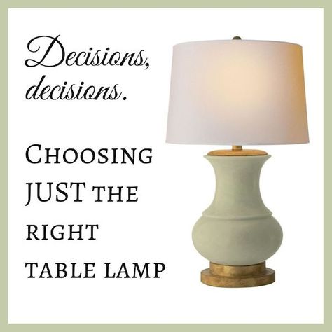 Choosing JUST the right table lamp can be tricky - here are 5 tips to help you get it right Lamp Size Guide, Console Table Lamps, Neutral Family Room, Console Table Lamp, Statement Lamp, Church Office, Foyer Table Lamp, Traditional Table Lamps, Classic Table Lamp