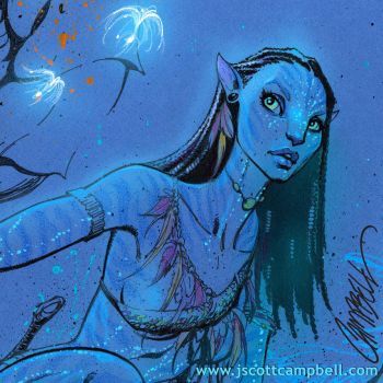 Avatar Neytiri, Avatar Film, Tekken 3, J Scott Campbell, Blue Avatar, Avatar James Cameron, Avatar Films, Scott Campbell, Posca Art