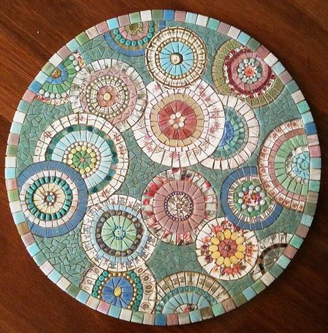 Colour Grout, Mosaic Furniture, Tile Mosaics, Mosaic Stepping Stones, Mosaic Table Top, Mosaic Tile Art, Mosaic Stained, Mosaic Art Projects, Mosaic Madness