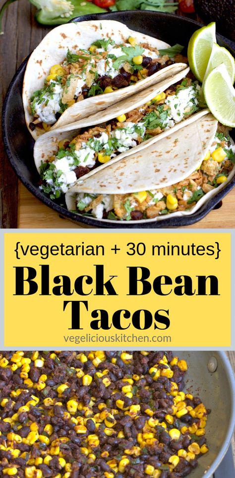 Vegetarian Soft Tacos, Hatch Chilis, Corn Poblano, Tacos Vegetarian, Poblano Recipes, Cilantro Crema, Meatless Food, Easy Bean Recipes, Poblano Peppers Recipes