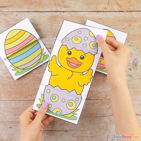 Surprise Easter Egg Cards Craft - Easy Peasy and Fun Easter Egg Cards, Easter Card Ideas, Easter Egg Diy, Easter Paper Crafts, Egg Card, Candy Egg, Cards Craft, Activities Ideas, Craft Easy