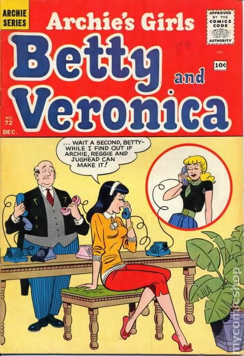 Archie's Girls Betty and Veronica (1951) 72 Betty Comic, Archie Betty And Veronica, Archie Comics Riverdale, Archie Jughead, Dan Decarlo, Archie Comic Books, Archie And Betty, Pulp Fiction Book, Josie And The Pussycats