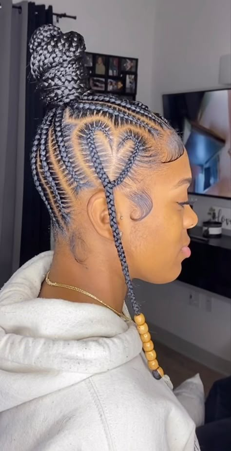 Updo Stitch Braid Hairstyles, Stitch Ponytail Braids, Stitch Braid Bun, Stitch Braids With Bun, Feedin Ponytail Braids, Stitch Braids Into Bun, Stitch Braid Ponytail, High Ponytail Cornrows, Sleek Braided Ponytail