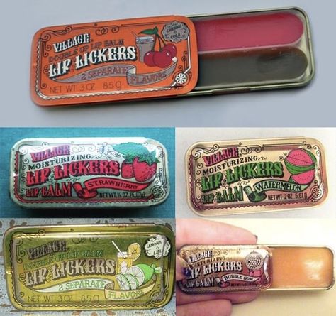 Lip Lickers Lip Balm, Lip Lickers, Watermelon Lip Balm, Bubble Gum Flavor, Flavored Lip Gloss, Childhood Memories 70s, Flavored Lip Balm, Cherry Cola, Vintage Makeup