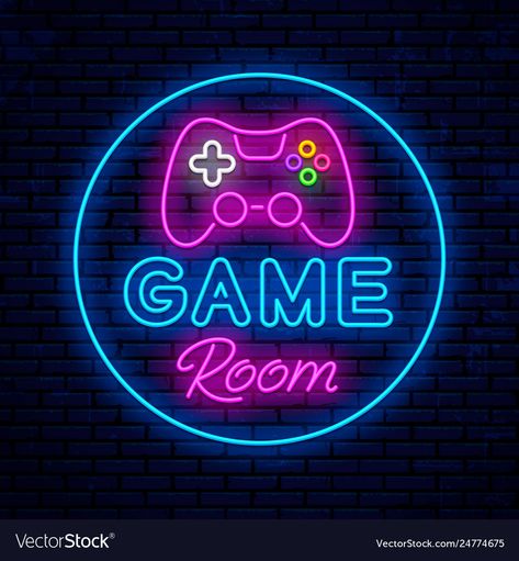 Brick Backdrop, Neon Stock, 2 Canvas Wall Art, Gaming Bedroom, Alfabet Font, Brick Backdrops, Neon Logo, Neon Design, Gamer Room