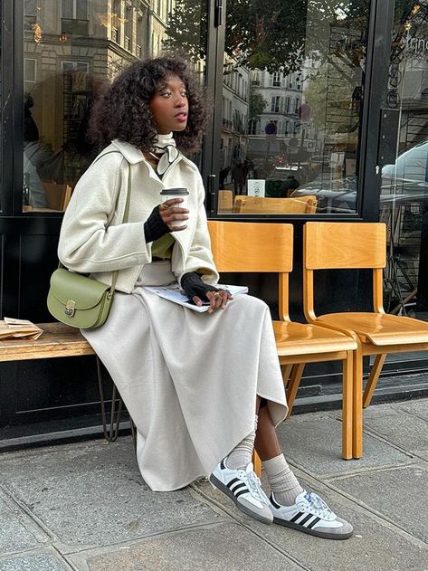 I Asked a Parisian—These 6 Shoe Trends Are Everywhere Parisian Shoes, Tall Socks, Sporty Shoes, Skirt Heels, Shoes Too Big, Shoe Trends, Skirts With Boots, Tall Leather Boots, Sheer Tights